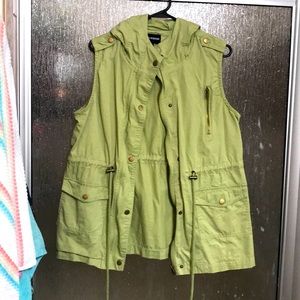 Olive green utility vest